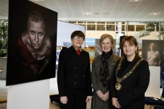 No FEE PICTURES
7/11/22 Lord Mayor with partipants Valarie McLean and Cheryl Graham at the Seen To Be Heard photography exhibition to highlight the perception of secondary breast cancer, at the launch of Dublin City Council's Inclusion and Integration Week 2022, which was opened by Lord Mayor Caroline Conroy in Civic Offices on Wood Quay. Picture: Arthur Carron